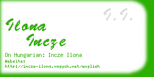 ilona incze business card